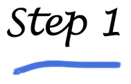 The phrase 'Step 1'.